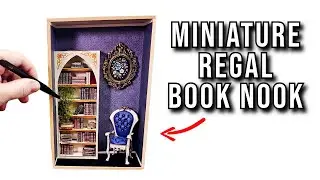 Regal Blue Book Nook Creation 💙🕮 #miniature #booknook 💙🕮