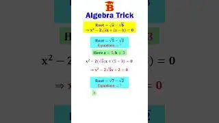 Algebra Eqn Trick -3