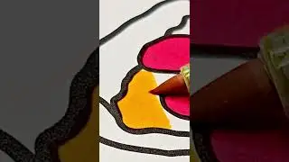 coloring a 🍕 from Foods Of The world coloring book #relaxingcoloringvideos #cozycoloring