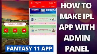 How to Make IPL LIVE Score App | Fantasy Prediction For IPL App | Make Circket Live Score App