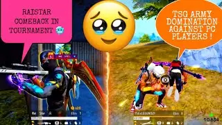 Raistar Tournament Highlights | Nonstop gaming Reaction on Raistar | TSG ARMY VS PC PLAYERS