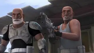 Wolffe and Gregor attacks Ezra, Kanan, Zeb, and Sabine