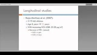 Traffic related air pollution and lung function