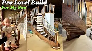 Pro Level Woodworking Build - Custom Mini Staircase For My Son #woodworking #DIY #woodwork