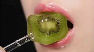 Crystal Kiwi Tanghulu ASMR 🥝💎 | Glass Fruit Candy Bite Close-Up