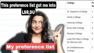 My Preference List REVEALED ! GOT ME INTO LSR.DU || Tips and Secrets To Make your preference list |