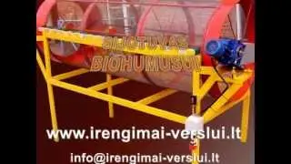 Sieving machine. Rotary drum filter. Sifter - DIY (Do It Yourself) - Homemade from drawings.