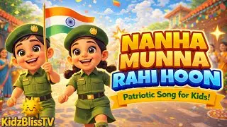 Nanha Munna Rahi Hoon | Republic Day | Independence Day | Famous Indian Patriotic Song | Kidzblisstv