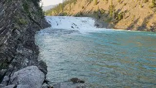 Bow Falls Waterfall Banff AB 🇨🇦 #banff #travelcanada #bowfalls #waterfall