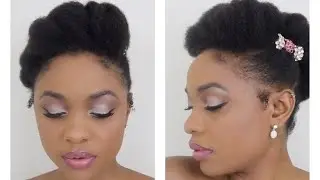 QUICK & EASY PIN-UP BRIDAL/WEDDING UPDO ON TYPE 4 NATURAL HAIR