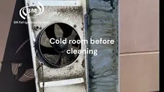 Dust-clogged heat exchanger cleaned&mdash;boosted performance, extended coldroom life, improved efficiency
