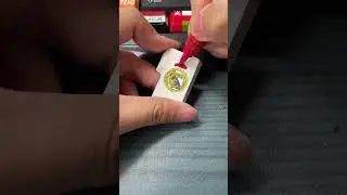Drawing REAL MADRID logo on the keyboard #shorts #diy #art #tiktok #trending #customkeys