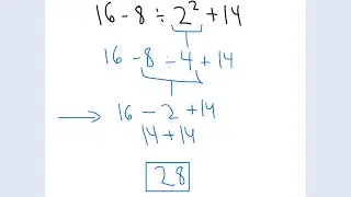 How to do order of operations