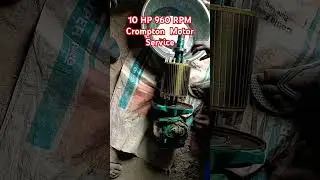 10 HP 960 RPM Crompton Motor Service #solaraatachakki #shorts @Greentechsolarpower
