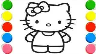 Beautiful Hello Kitty Drawing, Painting & Coloring For Kids and Toddlers_ Child Art#drawing#coloring