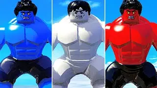 BLUE HULK VS RED HULK VS WHITE HULK - EPIC BATTLE