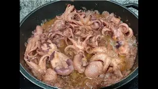PULPOS CON CEBOLLA CARAMELIZADA