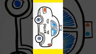 🚔Police Car Drawing / Police car drawing easy / Police car drawing for kids  🚔  🚗 🚗 🚔