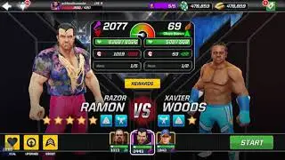 WWE mayhem gameplay 5star Razor Ramon Vs Xavier Woods