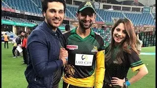 Ahsan khan & Neelam Muneer the brand Ambassador of Multan Sultans During the 1st Match of PSL