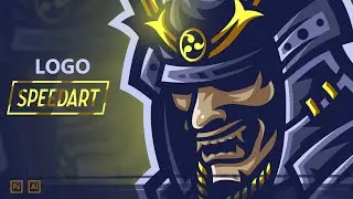 Samurai Mascot Logo made for a streamer | Speedart | Adobe illustrator | Adobe Photoshop | Dgn punk