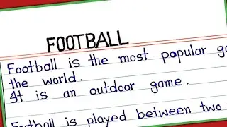 Football essay 20 lines || Essay on football in English