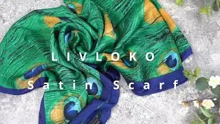 Women's satin scarf review / unboxing - 2 ways to wear the scarf  2/11