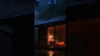 100% Cozy Cabin Rain Night 🌧️ Soft Piano  for Deep Sleep & Relax Mind #rain #rainoundforsleep