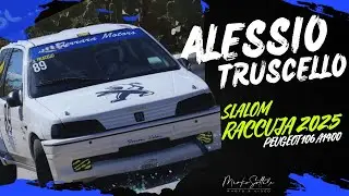 SLALOM RACCUJA 2025 // ALESSIO TRUSCELLO SHOW // PEUGEOT 106 RALLYE KIT ON BOARD