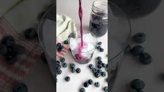 Blueberry Simple Syrup 🫐 #blueberry #summerrecipes #summerdrinks #coffeelovers