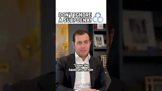 Don't ignore a subpoena! #shorts