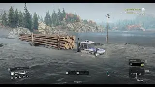 Snow Runner - deliver long logs to the drilling site