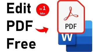 How to Edit PDF File in Laptop & PC in Hindi | How to Edit PDF |  How to Edit PDF in MS Word