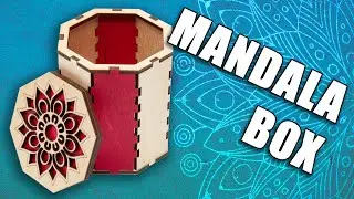 Snap Lid Laser Cut Box with Mandala Lid / Files Included!