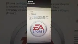 EASports is looking to join #cryptocurrency and #nfts 👀🚨🥶