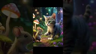 Kitten and mouse adventure time #kittenmouse #cute #viralvideo #shorts