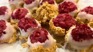 White Chocolate Raspberry Cheesecake Balls