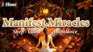 Manifest Miracles While You Sleep | 1 Hour Calm Abundance Meditation with White Noise