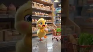 Mini Duck Grocery Haul&hellip; Then a Cute Feast! 🐤🍽️✨ #3DCartoon #CuteDuck #AnimationShorts #ViralShorts