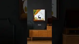 Crafting a 3D Textured Deer & Falling Leaves Wall Art 🍂🦌 | Seasonal Home Decor DIY