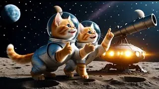 Cat's Moon Tomato Farm, Alien Cafe Tales and My Human Touch | An AI-Made Space Fairy Tale || Meow M
