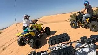 New rider doesn't brake for top of sand dune.