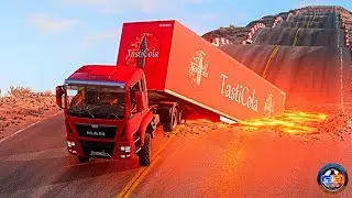 Wave Road Against Vehicles #16 - BeamNG drive CRAZY DRIVERS