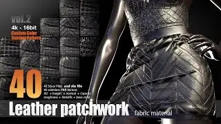 How to use Leather patchwork fabric material in substance 3d painter