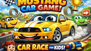 Mustang Car Race for Kids 🏁 | Fun Cartoon Car Game