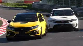Honda Civic Type R FL5 2022 vs Honda Civic Type R Limited Edition FK8 2020 at Nordschleife