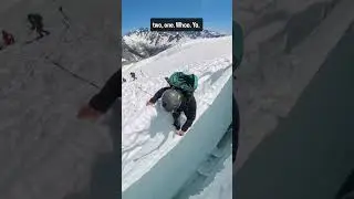 Crevasse fall practice! Follow for more #climbing