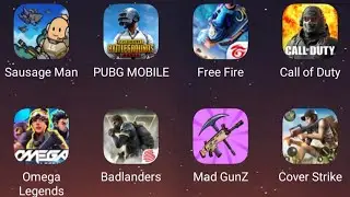⭐Sausage Man,Pubg Mobile,Cod Mobile,Free Fire,Omega Legends,Badlanders,Mad Gunz,Cover Strike🏅