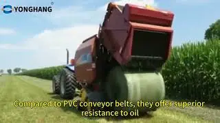 rubber Rhombus Pattern Surface Conveyor Belt for Hay Grower Cuts Baler Belt