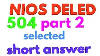 504 nios deled । 504 question answer । Mohan verma